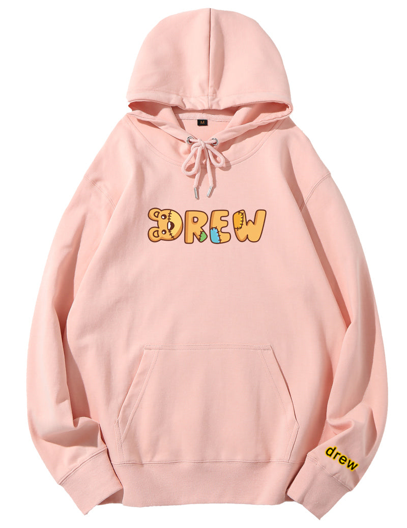 Men's Hip Hop Pink Hoodie Streetwear Clothing Sweatshirt