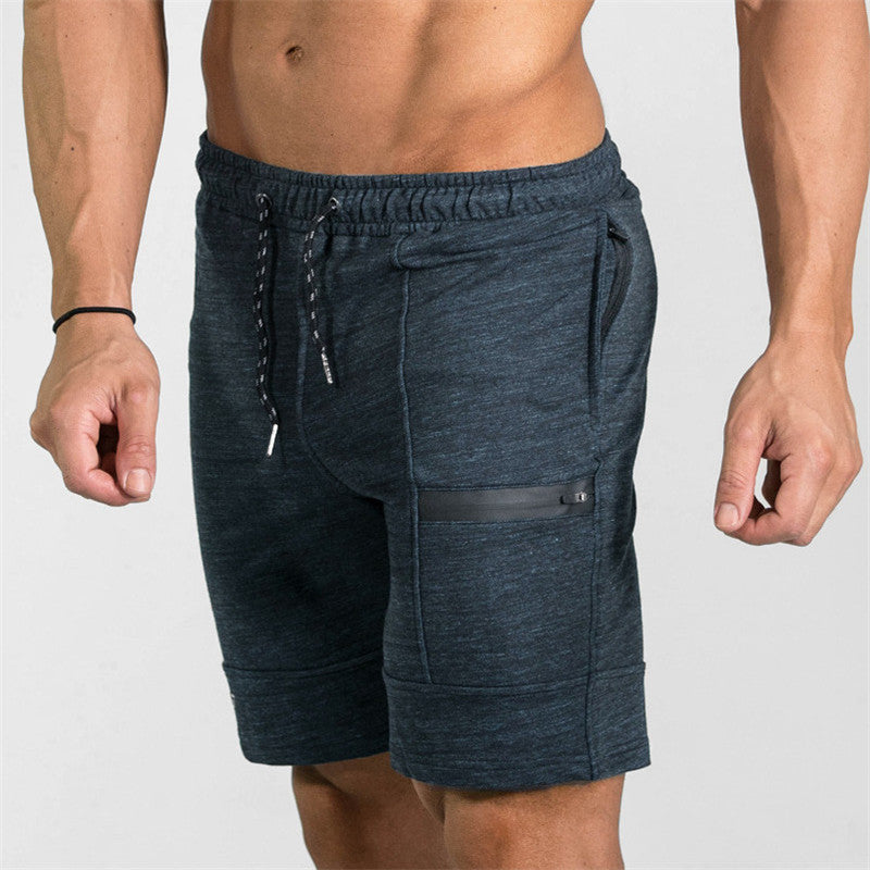 2021 Summer Men's Gyms Shorts Bodybuilding Clothing Men Fitness Zipper