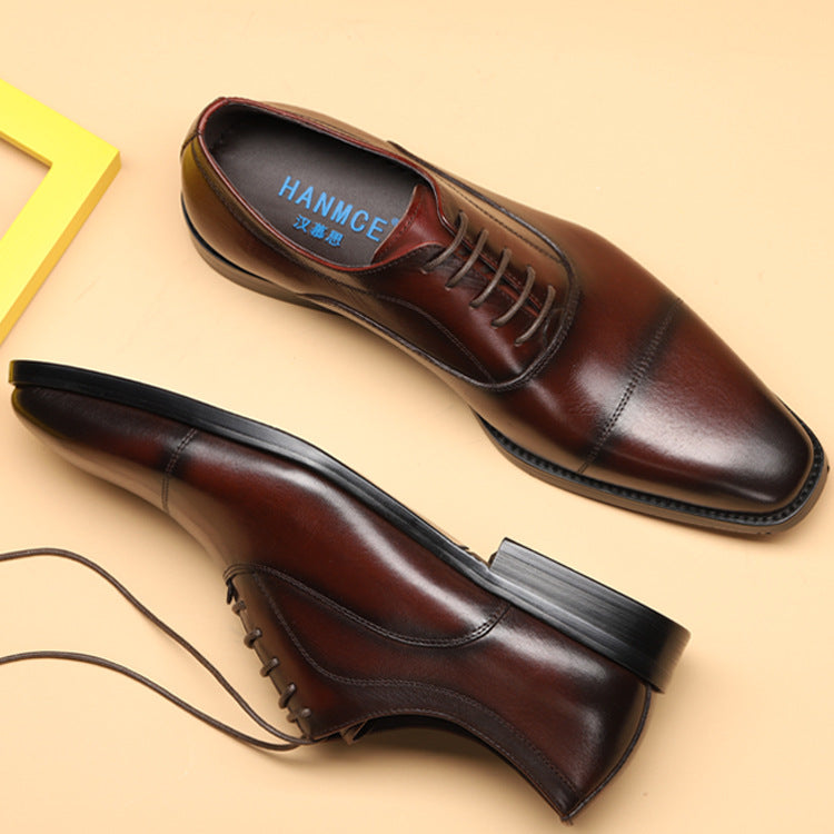 Business Formal Three-Joint Men's Korean Leather Shoes