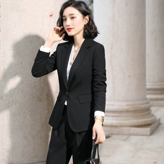 Ladies' Long-sleeved Professional Suit Formal Dress Skirt Trousers