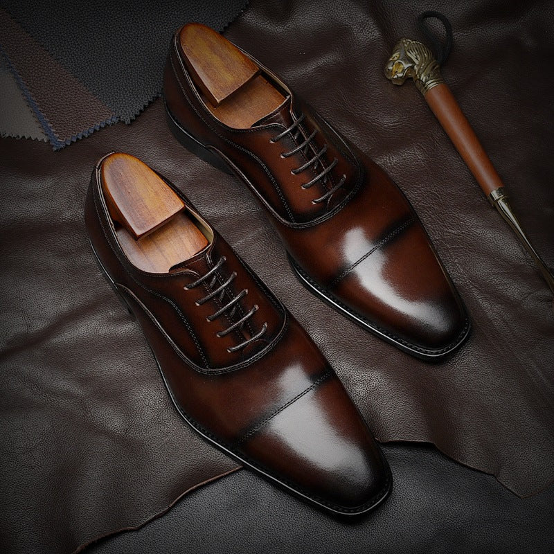 Business Formal Three-Joint Men's Korean Leather Shoes