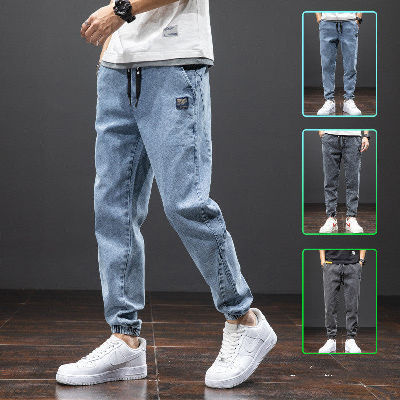 Cotton Trousers Micro-elastic Spot Denim Men's Clothing