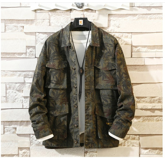 New Mens Camouflage Denim Jacket Coat Man Coats Jaqueta Masculino Jean