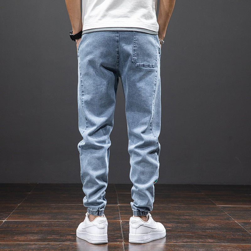 Cotton Trousers Micro-elastic Spot Denim Men's Clothing