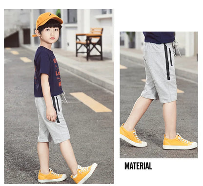 New Children's Sport Summer Shorts Zip-Pocket Wear