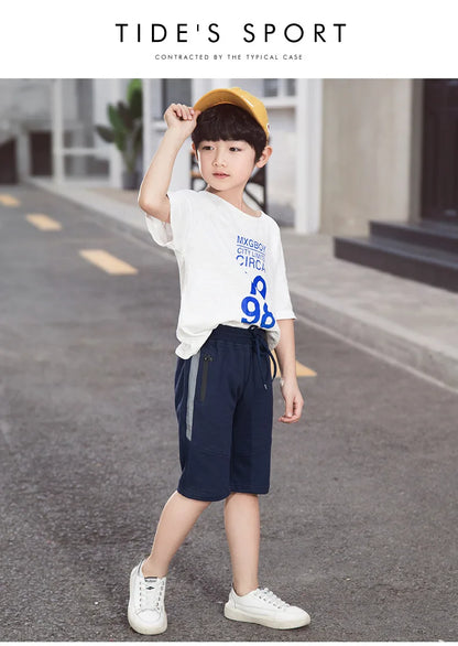 New Children's Sport Summer Shorts Zip-Pocket Wear