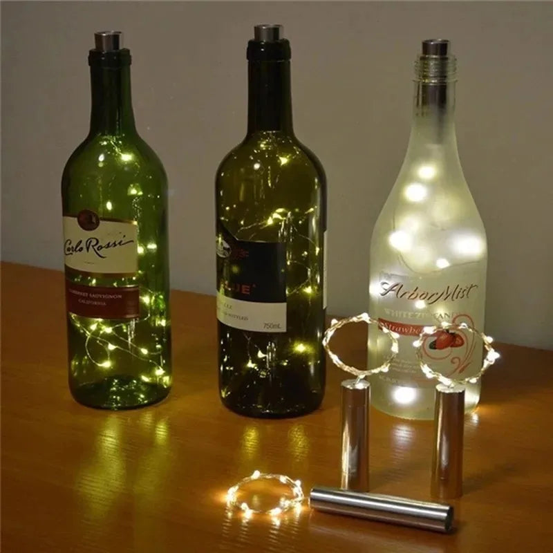 Wine Bottle String Lights with Cork 1/1.5/2M LED Bottle Stopper Starry Lamp Festival Wedding Xmas Party DIY Decor Night Lights