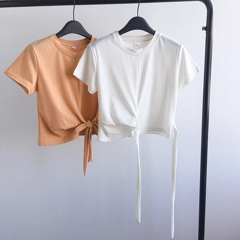 T-shirt Woman Short Sleeve Sexy Crop Top