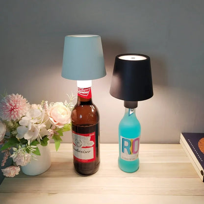 Creative Wine Bottle Table Lamp Detachable Rechargeable Decorative Bar Cordless Design LED Coffee Shop Atmosphere Night Light