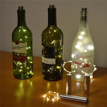 Wine Bottle String Lights with Cork 1/1.5/2M LED Bottle Stopper Starry Lamp Festival Wedding Xmas Party DIY Decor Night Lights