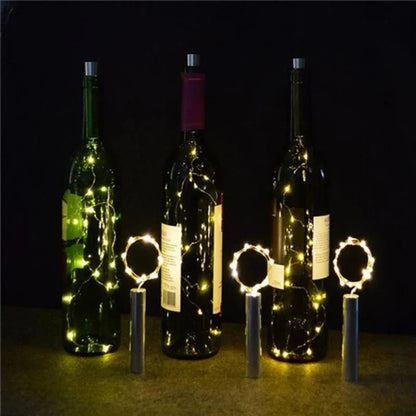 Wine Bottle String Lights with Cork 1/1.5/2M LED Bottle Stopper Starry Lamp Festival Wedding Xmas Party DIY Decor Night Lights