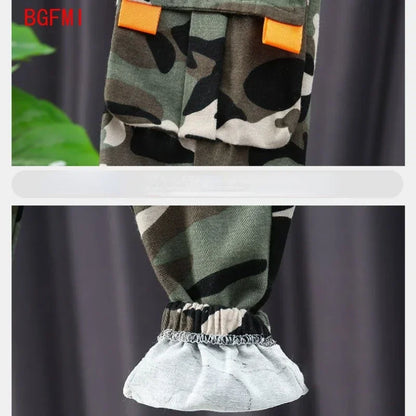 Spring Autumn Children Clothing Camouflage Sportswear Hooded Coat + Pants Two-piece Suit Wears for Kids Boy Top and Bottom Set