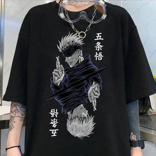 Fashion  Anime Printed Lady O-Neck Short Sleeve Women's T Shirt Black White Short Sleeve Polyester women clothing