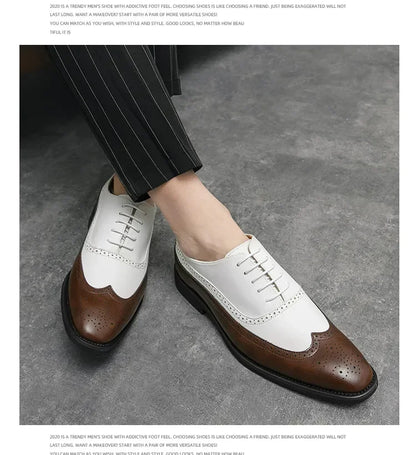 Formal Wear Youth Men's Party Black Leather Shoes British Retro Korean Type Casual Elegant