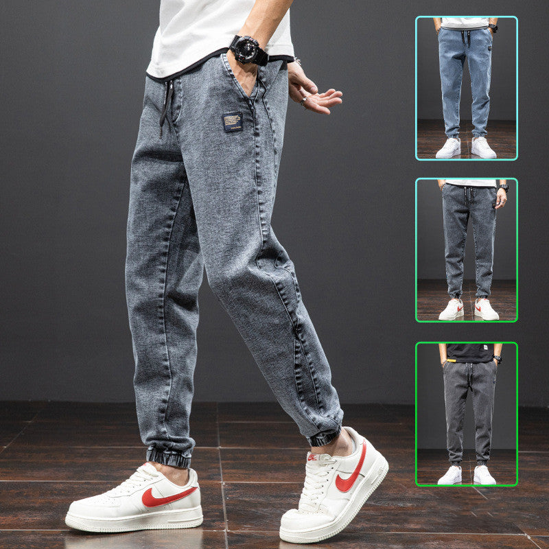 Cotton Trousers Micro-elastic Spot Denim Men's Clothing